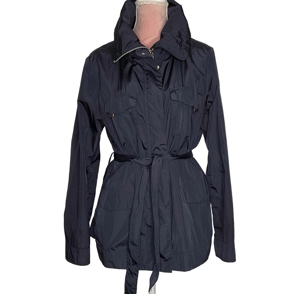 Geox Navy Utility Rain Belted‎ Jacket